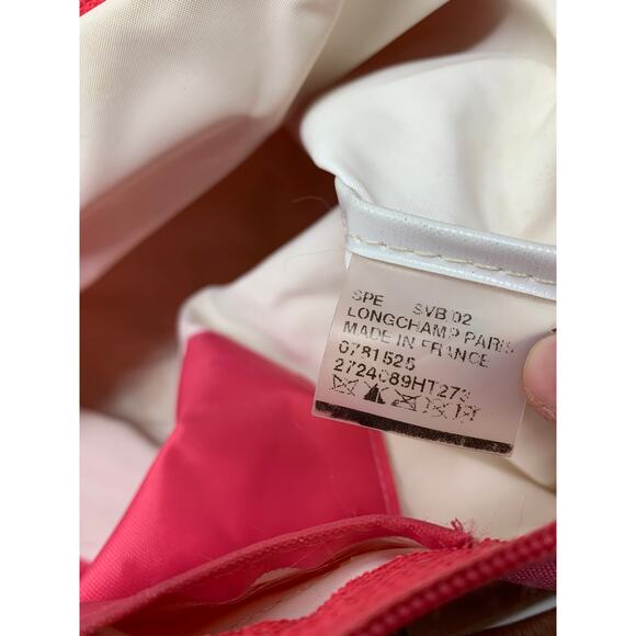 Longchamp Nylon Le Pliage Top Handle Bag in Flower /Pink Small AS IS CONDITION - Picture 13 of 13